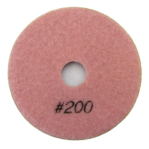 Archer USA 4 in. #200 Grit Wet Diamond Polishing Pad for Stone