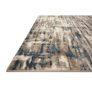 Spirit Stone/Blue 2 ft. 7 in. x 10 ft. Abstract Contemporary Runner Rug