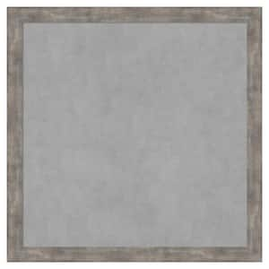 Marred Pewter 27 in. x 27 in Framed Magnetic Board