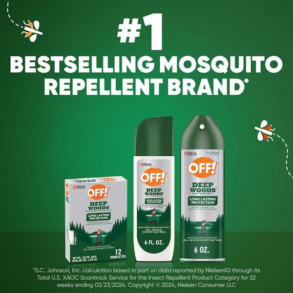 OFF! Deep Woods Insect Repellent V, Up to 8 Hours of Mosquito