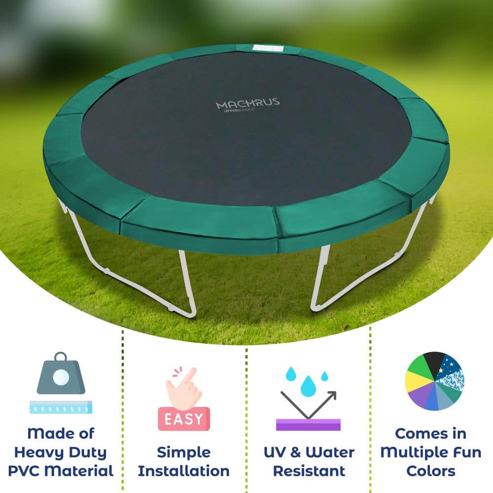 12 ft Green UV-Resistant Round Trampoline Safety Pad