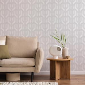 Lattice Urban Grey Removable Peel and Stick Vinyl Wallpaper, 28 sq. ft.