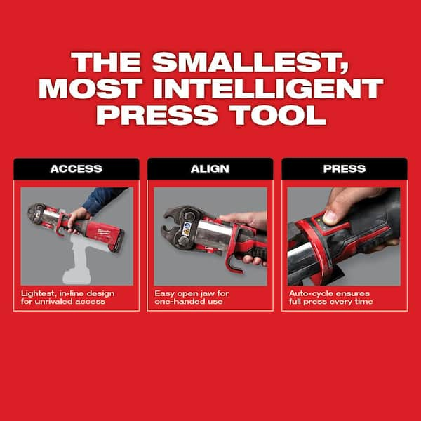 Milwaukee M18 Cordless FORCE LOGIC Press Tool Kit w 1 2 in 2 in