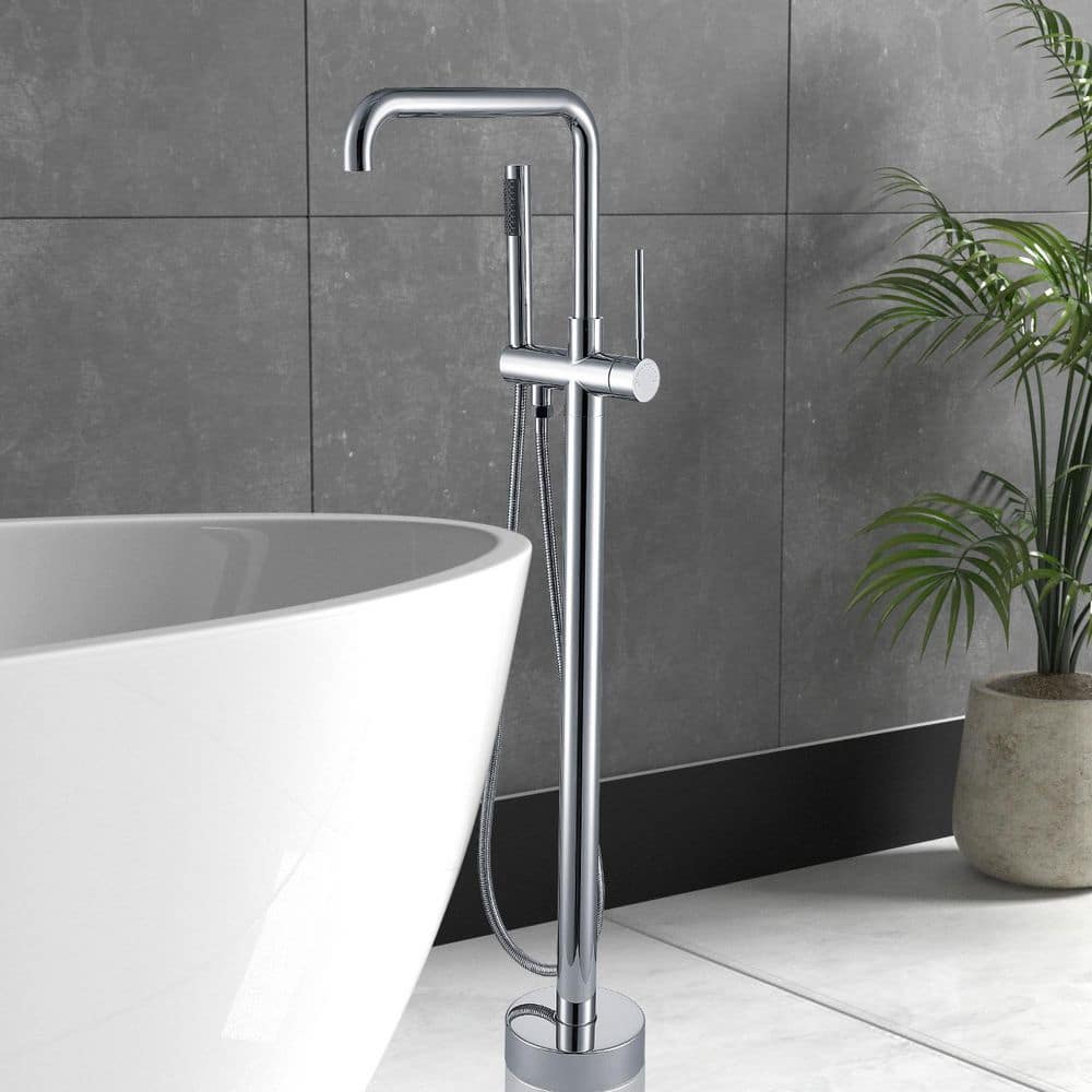 Single-Handle Freestanding Tub Faucet with Hand Shower in Chrome price history on PriceWatchPro