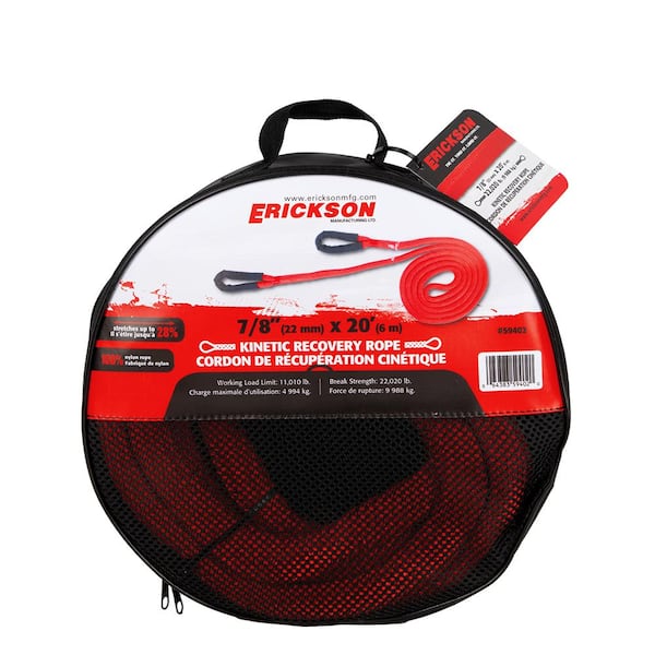 Erickson 20 ft. Kinetic Recovery 22,0 20 lbs. Breaking Strength Rope