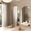 Sxiawe 32 in. W x 71 in. H Arched Aluminum Alloy Frame Gold Oversized Full-length Mirror Standing Floor Mirror LAM-80-GO-A