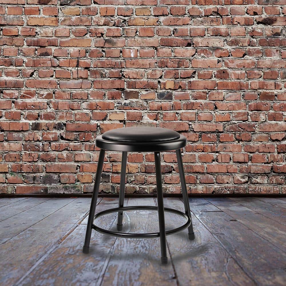 Hampden Black Adjustable Metal Laboratory Stools, Set of 2