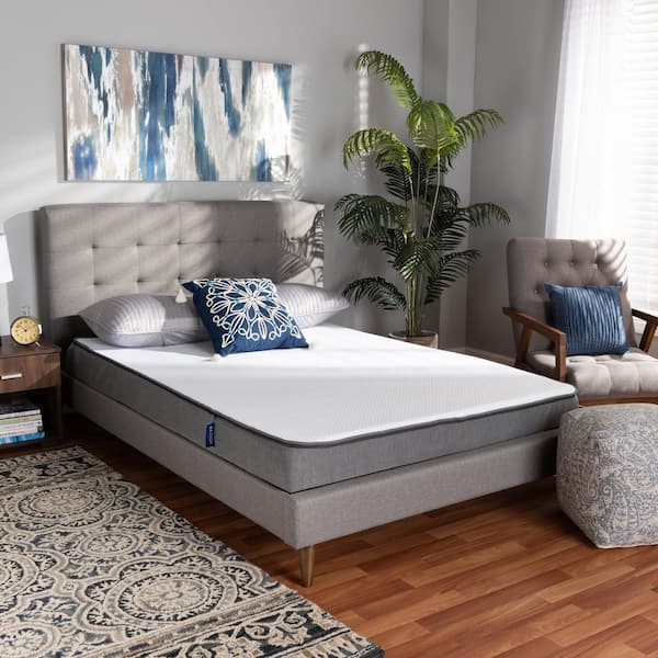 Baxton Studio Emery 6 in. Dual Layered Memory Foam Tight Top Hypoallergenic Full Mattress
