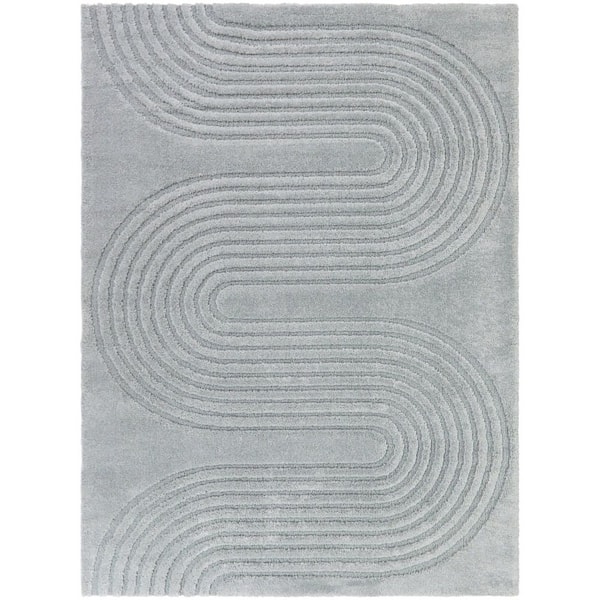 Carrick Teal 7 ft. 10 in. x 10 ft. Modern Arches Area Rug