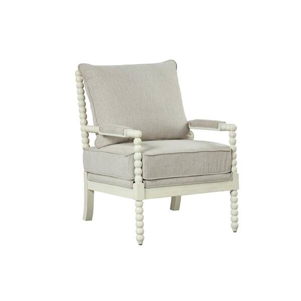 Best Master Furniture Hutch 26 in. Beige Fabric Arm Chair