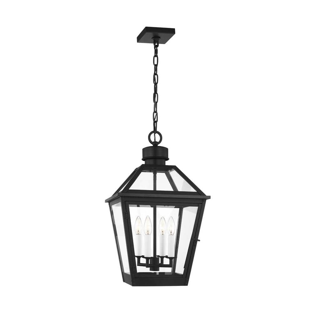 Hyannis 24 in. 4-Light Textured Black Outdoor Large Pendant Light price history on PriceWatchPro