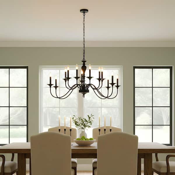YANSUN 6-Light Gold Modern LED Pendant Light, G9 Base Hanging