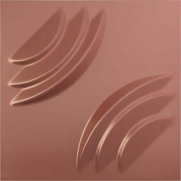 Ekena Millwork 1-2/5 in x 19-1/2 in x 19-1/2 in Artisan Decorative PVC 3D Wall Panel, Champagne Pink (12-Pack for 32.04 sq. ft.)
