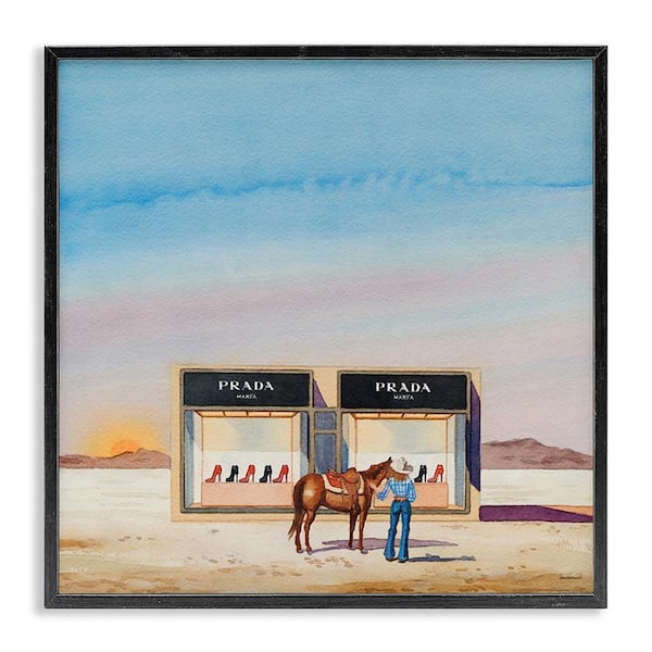 Desert Shoe Store by Amanda Greenwood Black Framed Nature Giclee Art Print 24 in. x 24 in.