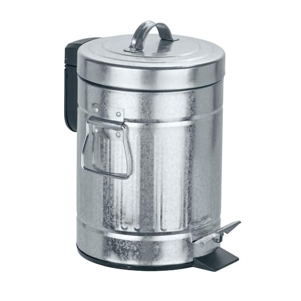 Wenko Urban 0.79 Gal. Zinc Plated Easy Close Step on Trash Can