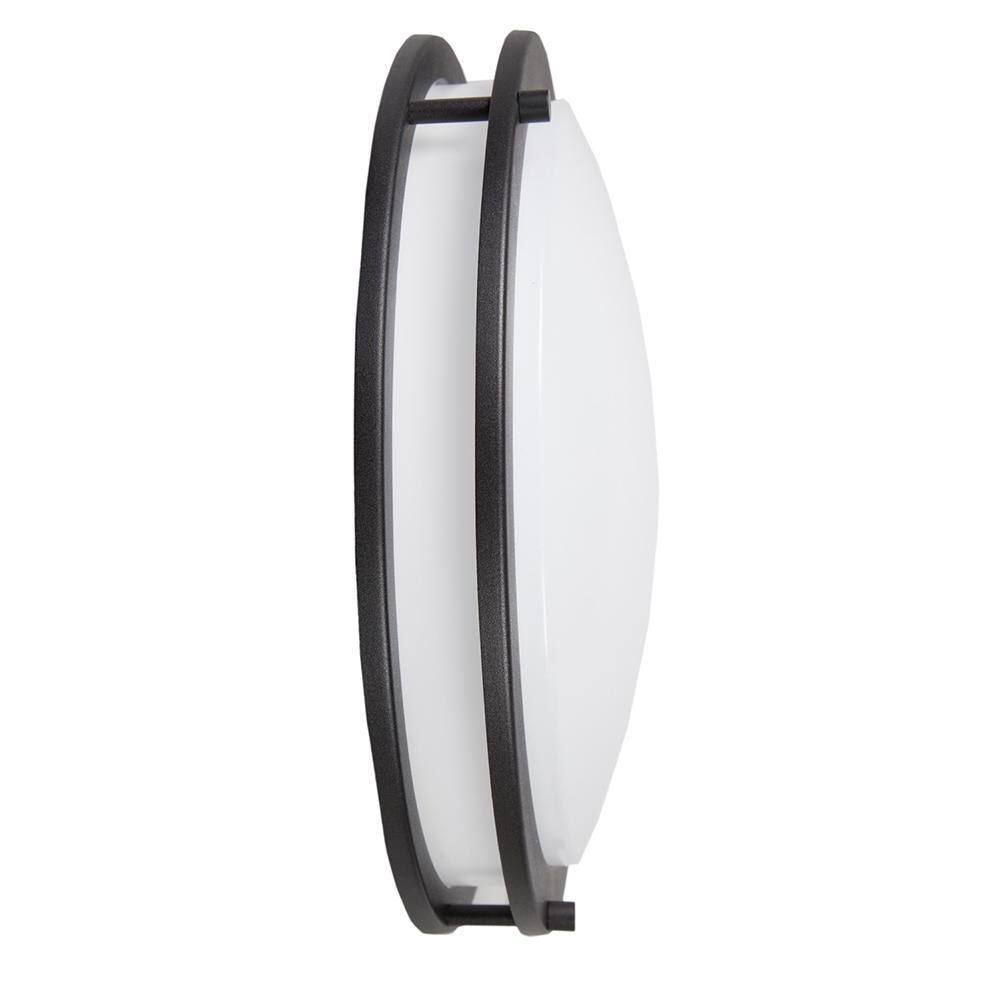 Sleek Black Satin Nickel 14" LED Ceiling Light - Energy Efficient