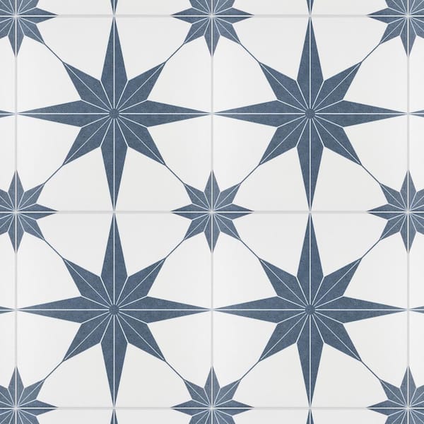 Merola Tile Stella Azul 9-3/4 in. x 9-3/4 in. Porcelain Floor and Wall Tile (10.88 sq. ft./Case)