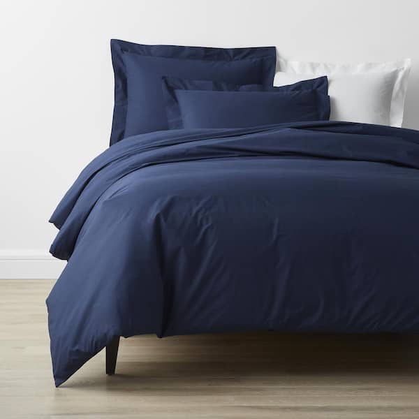 Company Cotton Percale Navy Cotton Percale Twin XL Sheet Set