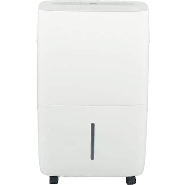 25-Pt. 1500 sq.ft. Dehumidifier in. White with LED Display, Timer, Wheels, Auto-Restart and Shut-Off