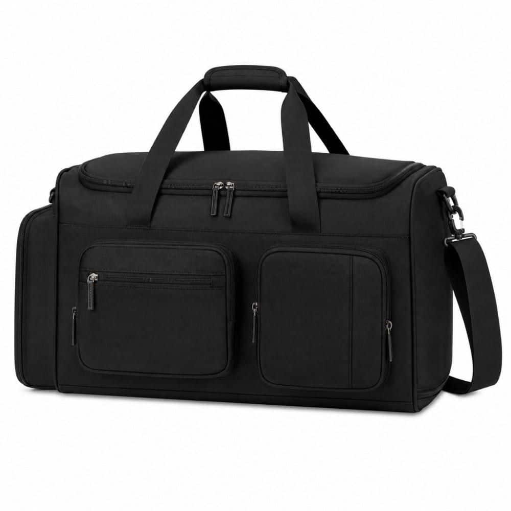 45 L Black Convertible Garment Bag for Hanging Clothes, 3 in 1 Suit Travel Bag for Business Trips with Shoulder Strap