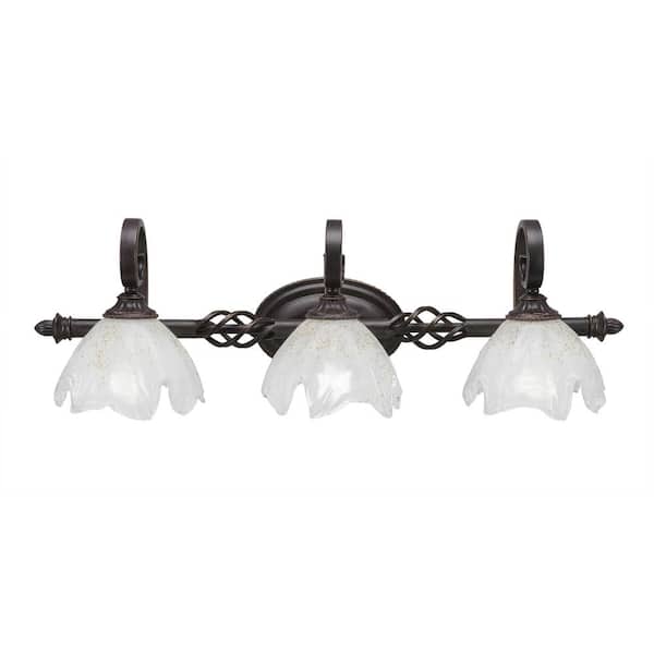 Unbranded Bridgewater 30.25 in. 3-Light Dark Granite Vanity Light