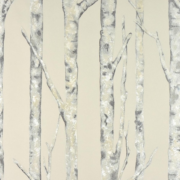 Advantage Cameron Cream Trees Ivory Wallpaper Sample