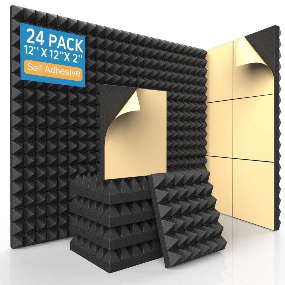 UUDULY 1. 7 in. T x 1. 1 ft. x 1 ft. Black Polyurethane Sound