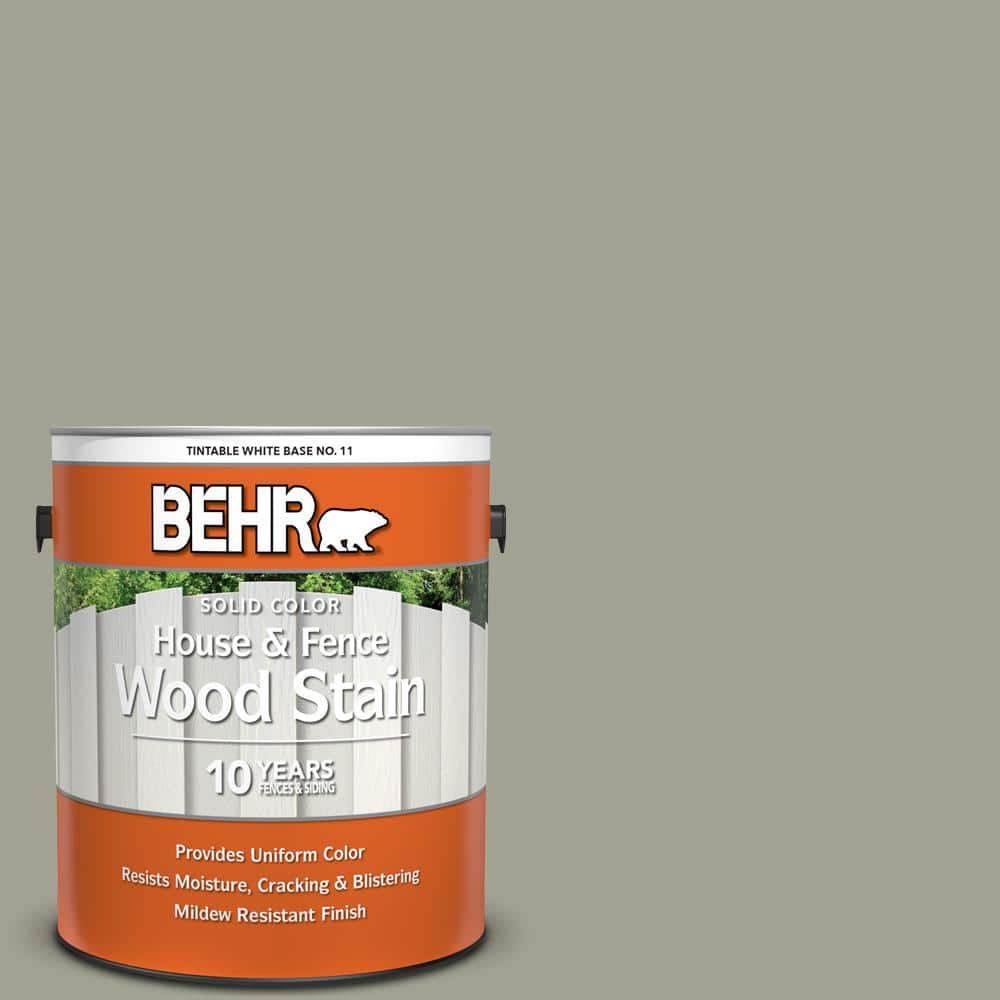 BEHR 1 gal. #HDC-NT-01 Woodland Sage Solid Color House and Fence