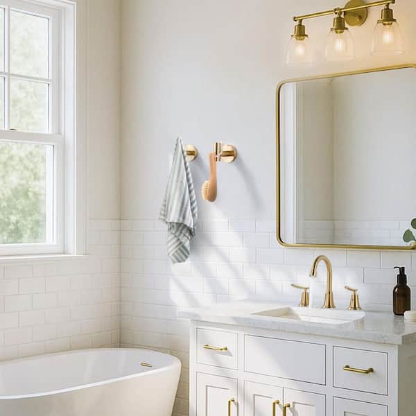 Stainless Steel J-Hook Robe/Towel Hook in Gold 2-Pack