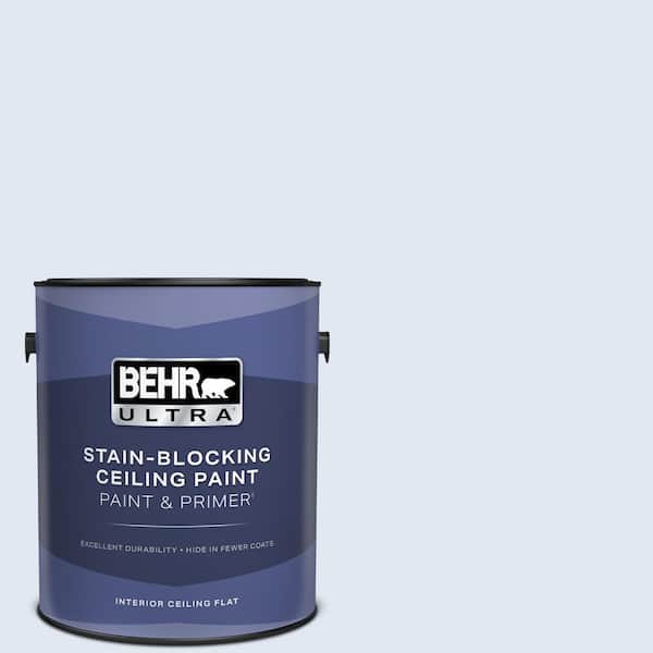 1 gal. #M540-1 Bellflower Blue Ceiling Flat Interior Paint with Primer