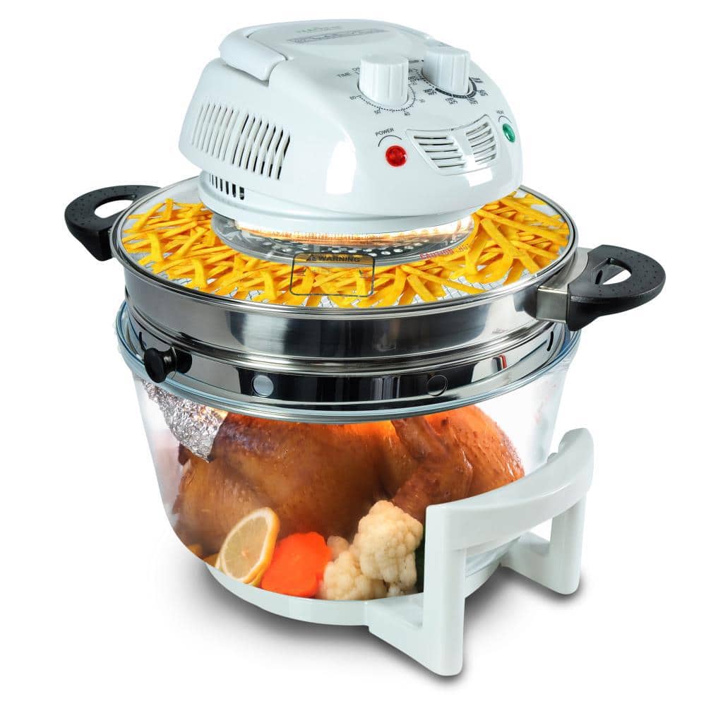 NutriChef PKAIRFR48 Halogen Oven Air-Fryer, Infrared Convection Cooker, Healthy Kitchen Countertop Cooking