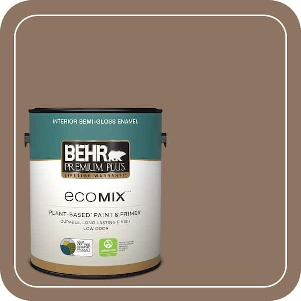 1 gal. #700D-6 Belgian Sweet Semi-Gloss Enamel EcoMix Plant-Based Interior Paint & Primer