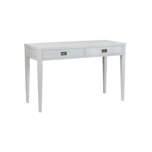 Martha Stewart Hutton Shaker Style 23W Home Office Computer Desk with Storage, Gray/Brushed Nickel