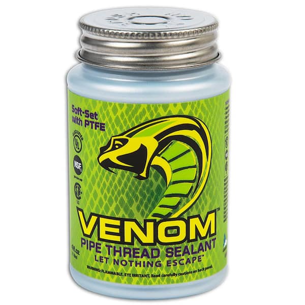 VENOM Pipe Thread Sealant with PTFE, 1/4 Pt.