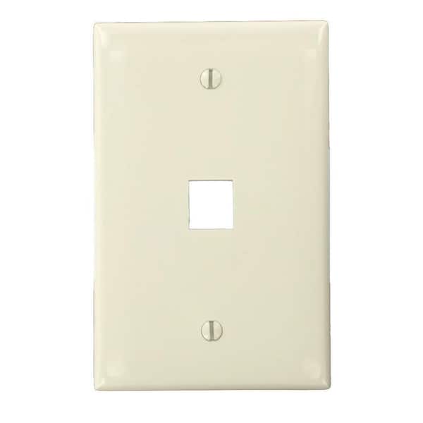 Almond 1-Gang Audio/Video Wall Plate (1-Pack) 41091-1TN
