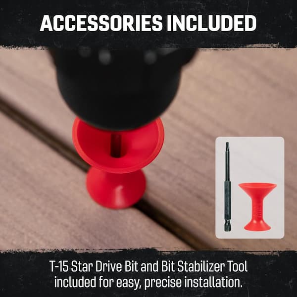 Grip-Rite Ninja Hidden Deck Clip Number 316 Stainless Steel Black