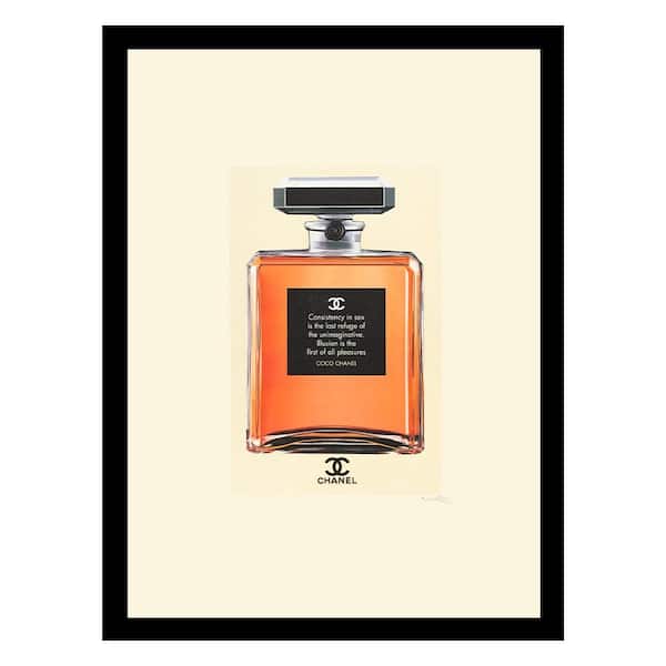 VENICE BEACH Collections Glam Perfume Bottle, Classic Quote by Fairchild Paris Framed Graphic Print Abstract Poster Art Print 18 in. x 14 in.