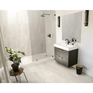 Malahari White 24 in. x 48 in. Lapato Porcelain Floor and Wall Tile (36 cases/565.56 sq. ft./pallet)