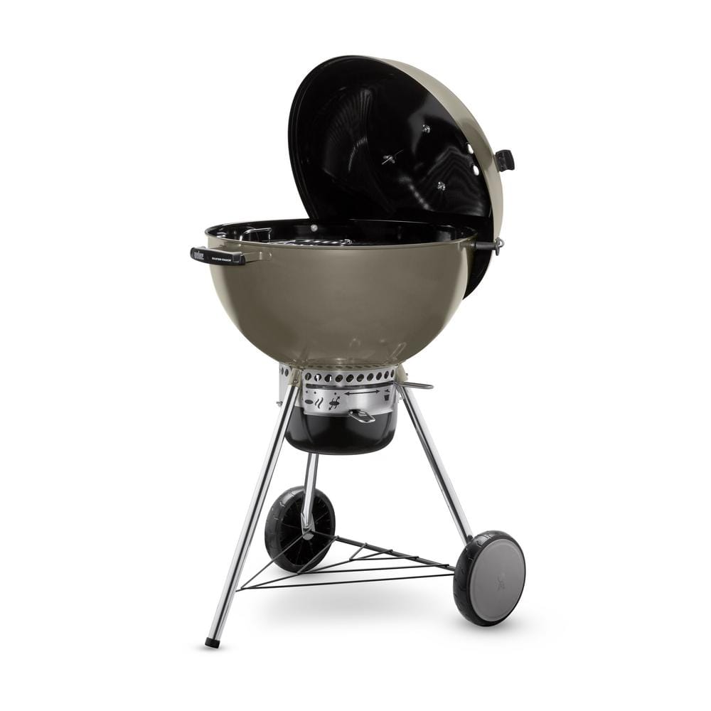22-Inch Smoke Charcoal Kettle Grill with Nylon Handles
