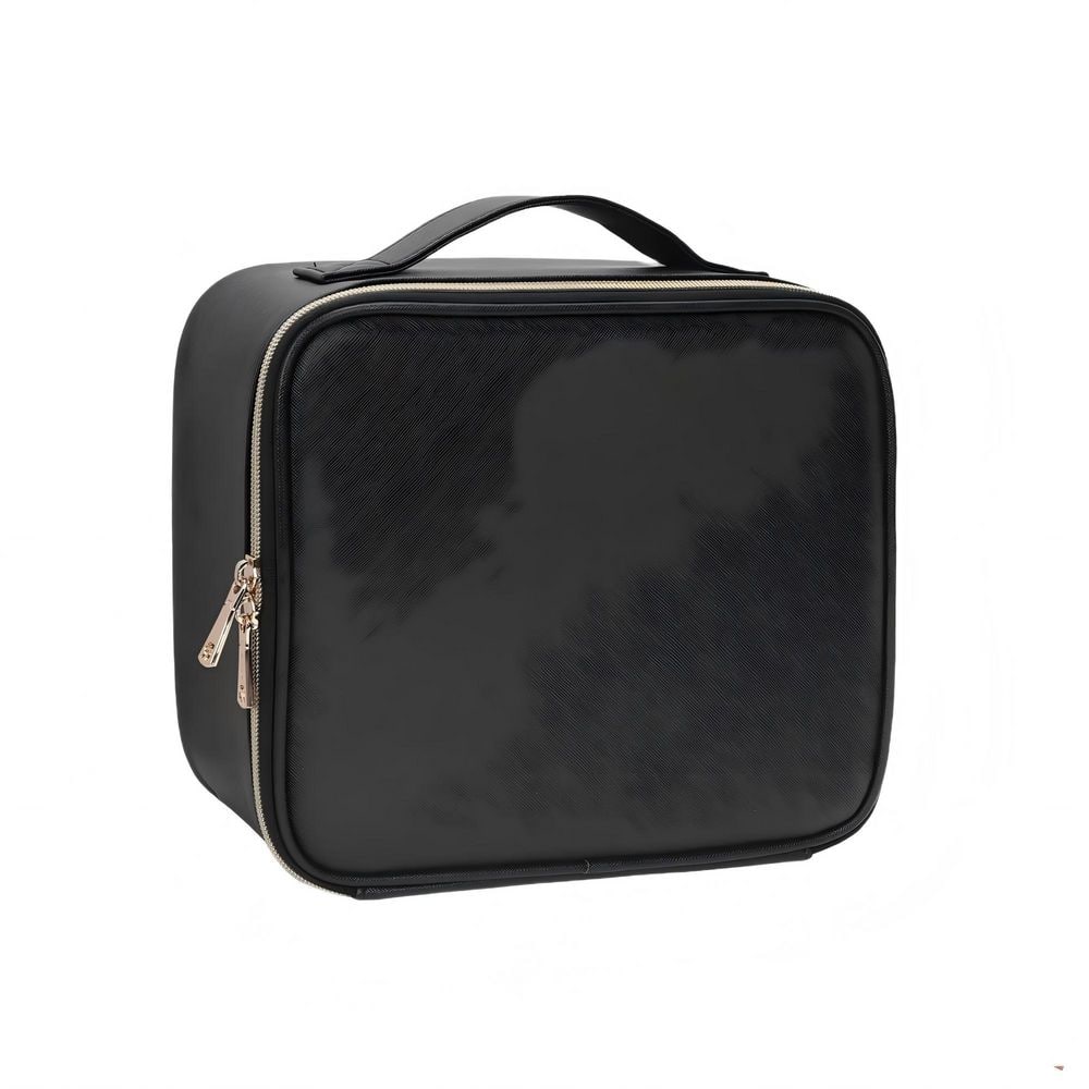 black travel makeup bag Jet Cosmetics structured storage for beauty essentials on the go LOVEVOOK Travel Makeup Bag 2-Piece
