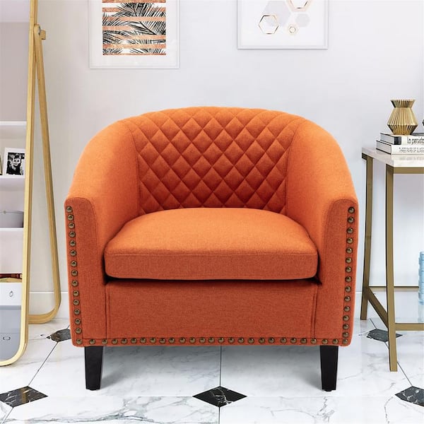 Orange barrel chair sales