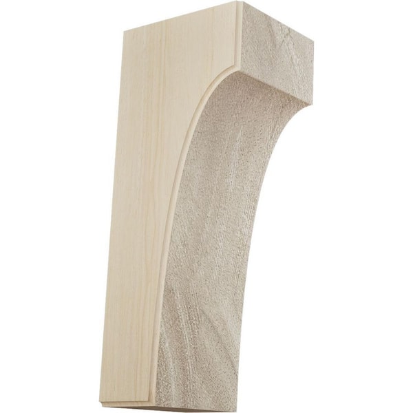Ekena Millwork 3-1/2 in. x 4 in. x 10 in. Unfinished Rubberwood Clarksville Corbel