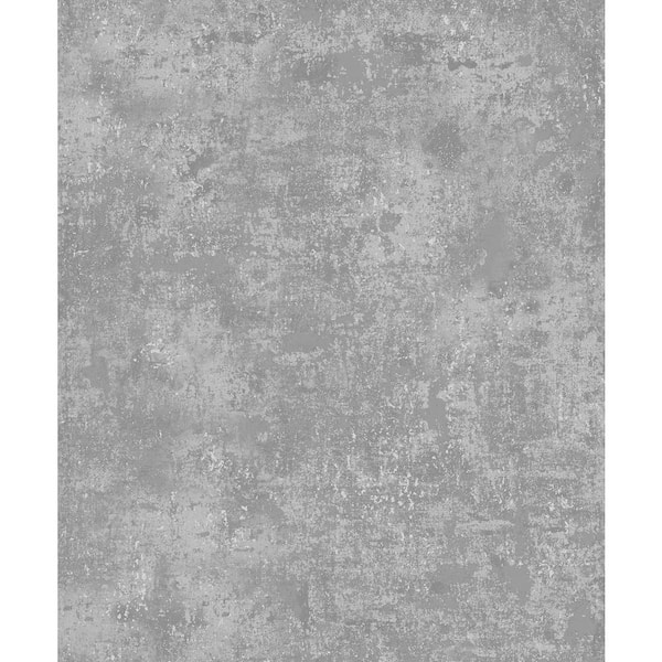 A-Street Prints Grey Kelui Charcoal Stucco Wallpaper Sample