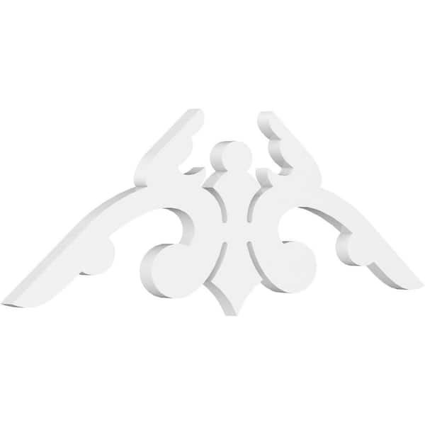 Ekena Millwork 1 in. x 36 in. x 13-1/2 in. (9/12) Pitch Milton Gable Pediment Architectural Grade PVC Moulding