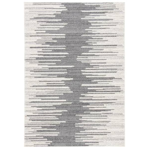 SAFAVIEH Tulum Dark Gray/Ivory 9 ft. x 12 ft. Abstract Area Rug TUL638F