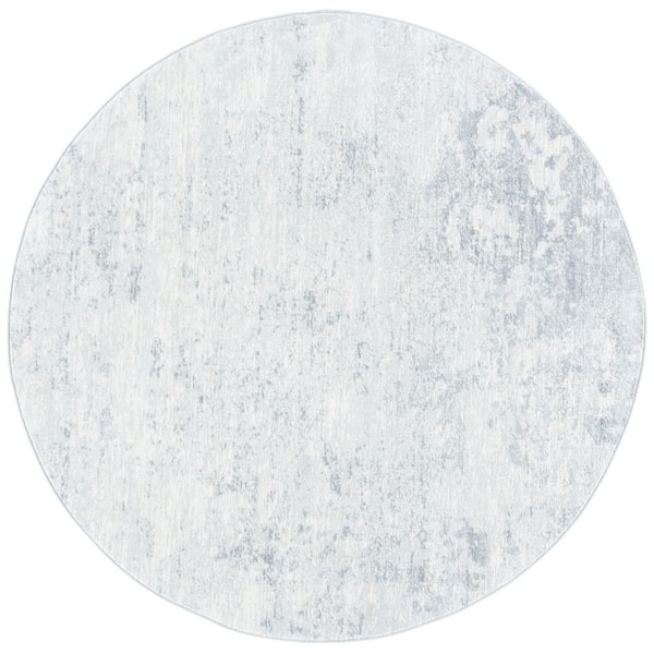 SAFAVIEH Brentwood Ivory/Gray 5 ft. x 5 ft. Round Abstract Area Rug