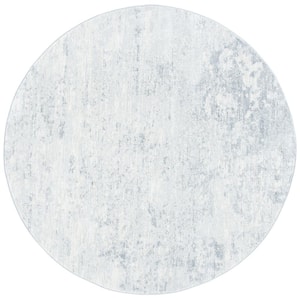 Brentwood Ivory/Gray 7 ft. x 7 ft. Round Abstract Area Rug