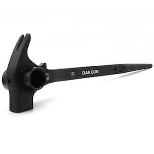 Black 3/4 in. x 7/8 in. Scaffold Ratchet Wrench, Multifunctional Functions Spanner with Claw Pry Bar and Hammer Face