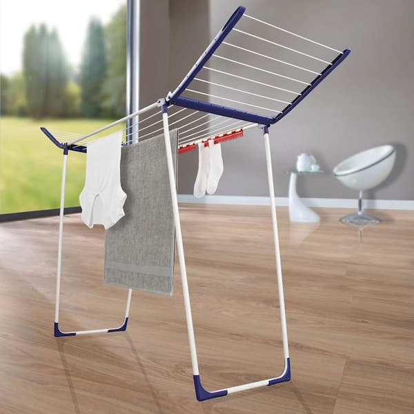 HOUSEHOLD ESSENTIALS 61 in x 39 in Gullwing Folding Clothes Drying
