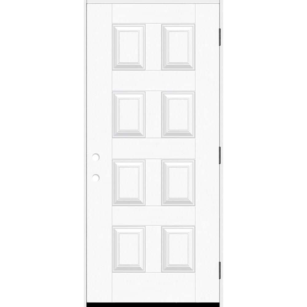 Regency 36 in. x 80 in. 8-Panel LHOS Unfinished Mahogany Fiberglass Prehung Front Door w/ 6-9/16 Jamb price history on PriceWatchPro